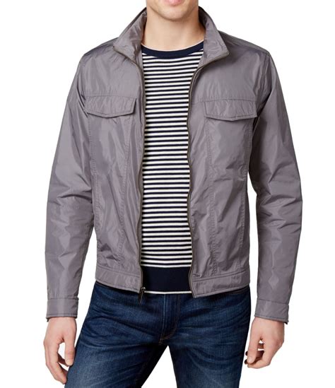 michael kors bomber jacket mens|Michael Kors men's windbreaker.